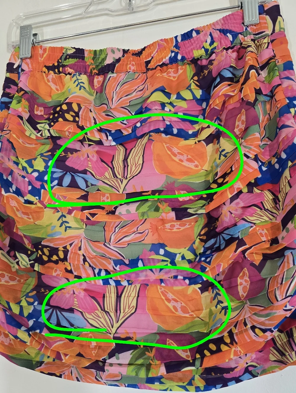 Rococo Sands Surplice Hem Skirt Mix Fruit Small New Flawed
